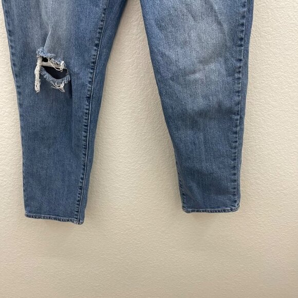Lucky Brand Ankle High Rise Mom Drew Denim Distressed Blue Jeans Womens 10/30 - Picture 5 of 10